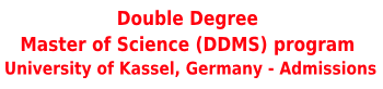 DDMS program(REMENA) University of Kassel