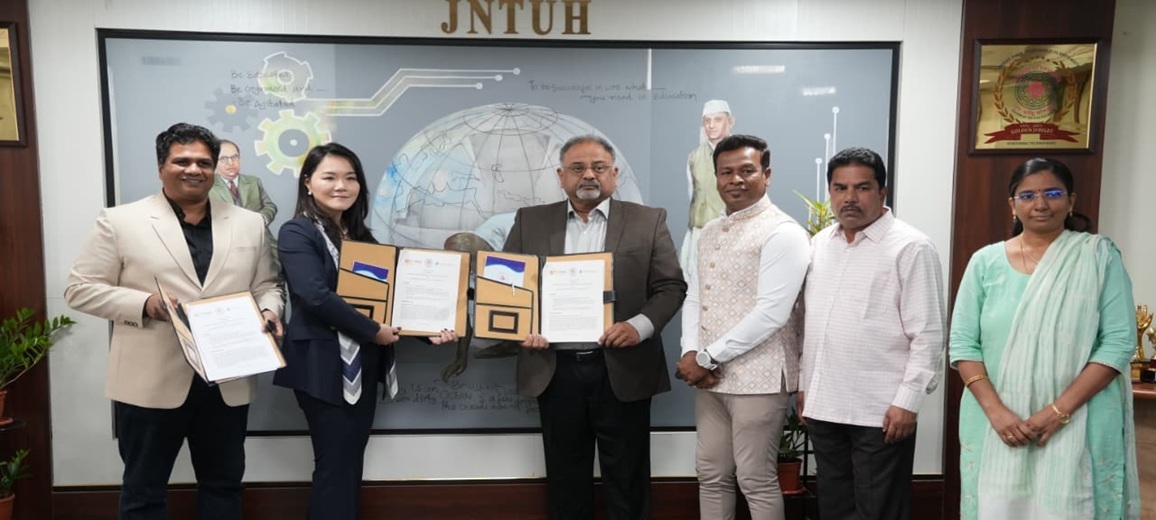 JNTUH signed a Letter of Intent (LoI) with Tokyo-based LS-Partners, in collaboration with Career Consultz, Hyderabad, to provide placement opportunities in Japan for students of Electronics, Mechanical, and Civil Engineering.